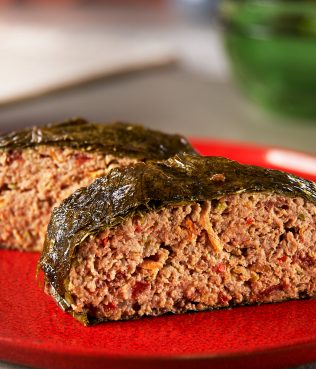 Meatloaf Baked In Grape Leaves