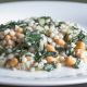 Couscous with Chickpeas, swiss chard and and ginger