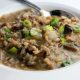 Mushroom and vegetable soup, a recipe by Diane Kochilas.