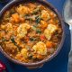 Spicy red lentils with cauliflower and butternut squash.