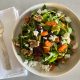 Arugula Salad with Roasted butternut squash, feta and walnuts