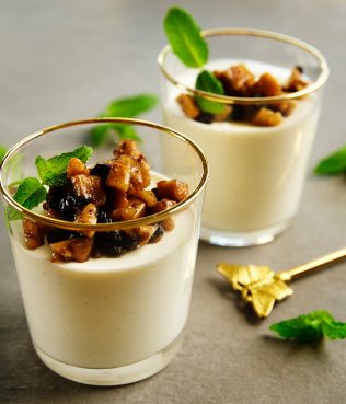 Greek Yogurt-Honey Panna Cotta