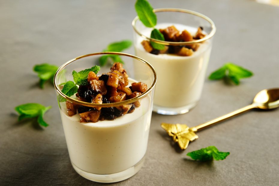 Greek Yogurt-Honey Panna Cotta