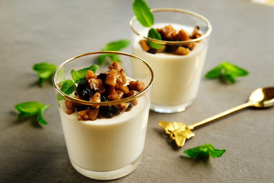 Greek Yogurt-Honey Panna Cotta