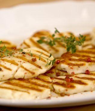 Grilled Halloumi With Greek Honey