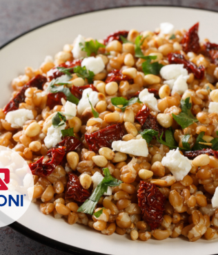 Wheat Salad With Sundried Tomatoes, Dodoni Feta And Herbs