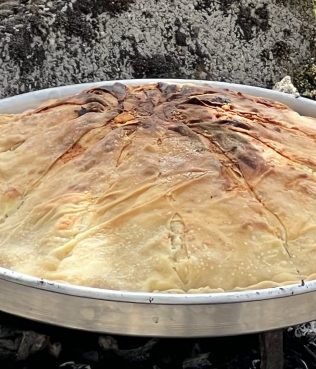 Feta Cheese Pie (Not) Baked in Embers!