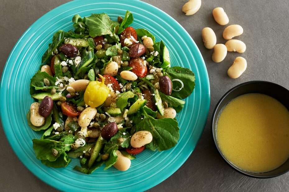 Greek Salad with Giant Beans