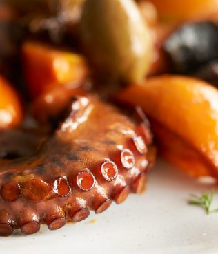 Octopus With Orange And Olives