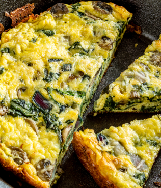 Spanakopita Frittata with Pine Nuts