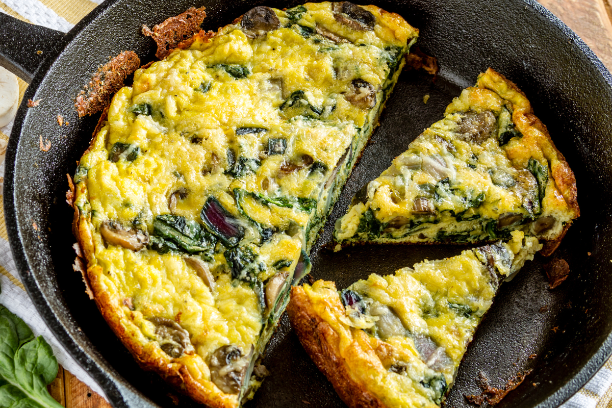 Spanakopita Frittata with Pine Nuts