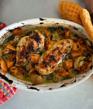 Chicken Breasts Stuffed with Spinach, Artichokes and Greek Feta