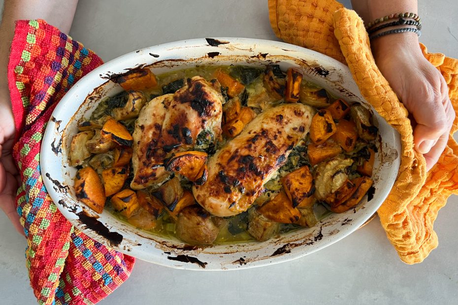 Chicken Breasts Stuffed with Spinach, Artichokes and Greek Feta