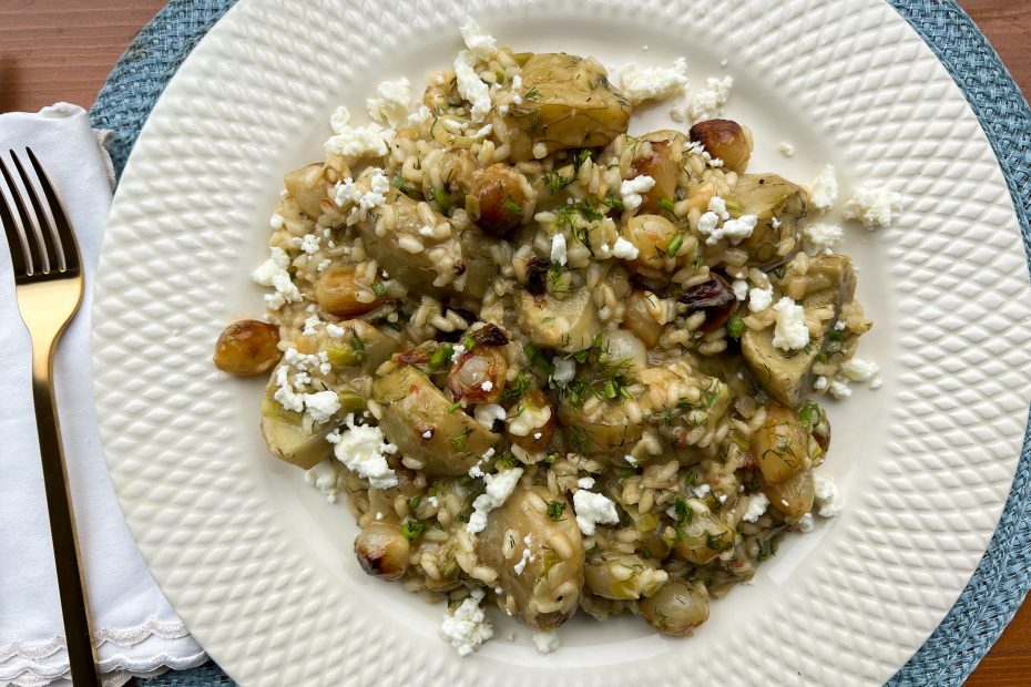 Artichoke Feta Risotto