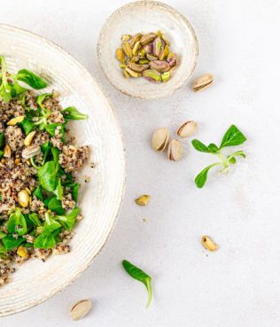 Fall Salad With Corn, Pistachios And Quinoa