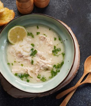 Easy Avgolemono Soup (Greek Lemony Chicken Soup)