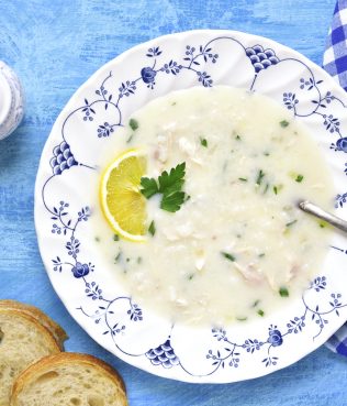 Easy Greek Leftover Turkey Avgolemono Soup