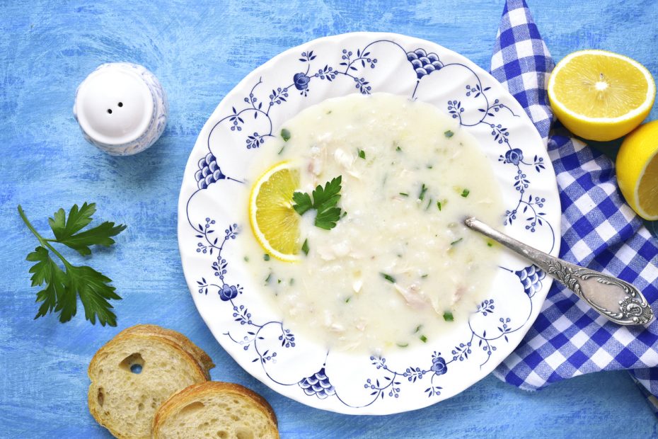 Easy Greek Leftover Turkey Avgolemono Soup