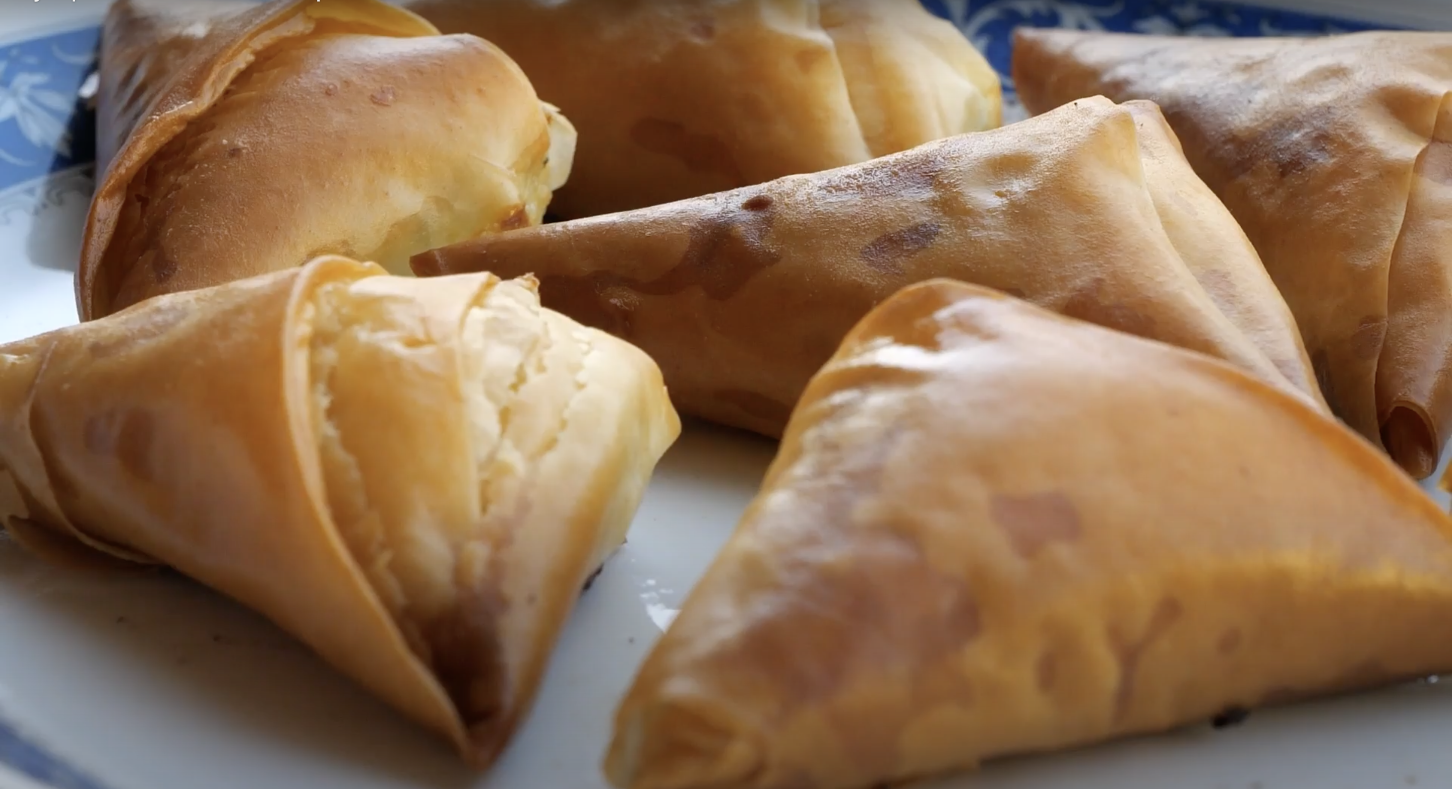 Tyropitakia - Greek Cheese pie triangles
