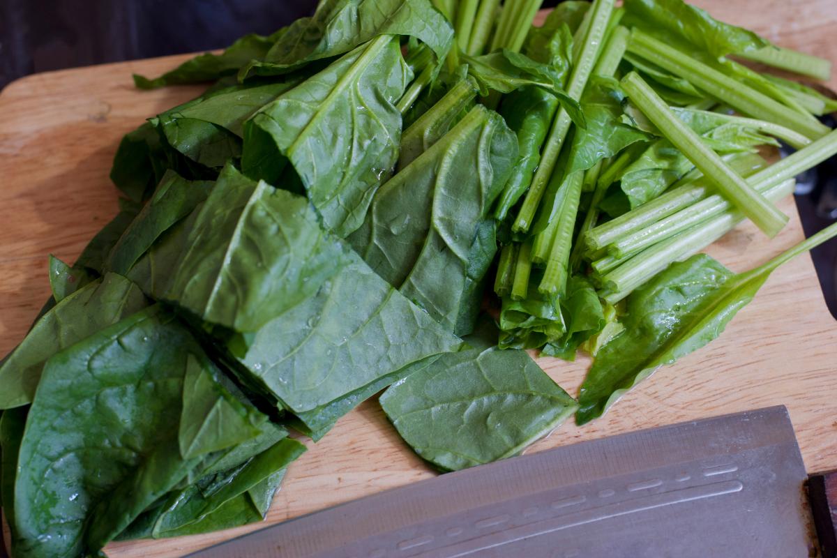 Chopped Spinach.