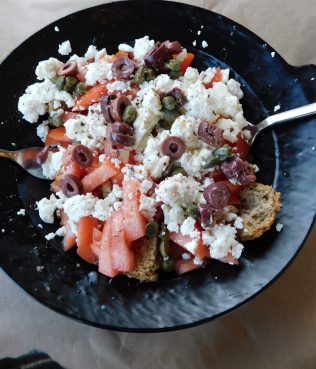 Dako Salad with Yellow & Red Tomatoes