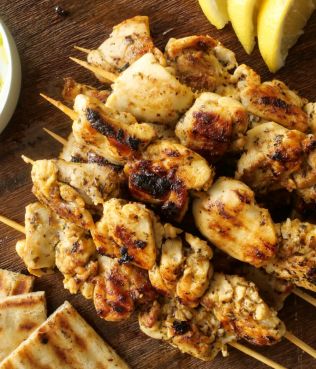 Greek Lemon Chicken Skewers