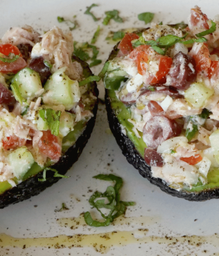 Greek Tuna Avocado Salad
