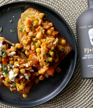 Smashed Chickpeas on Toast