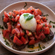 Carob Rusk Tomato Salad with Burrata