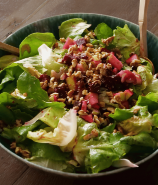 Bibb Lettuce Salad with Winter Fruit and Walnuts