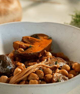 Chickpeas with Wild Mushrooms