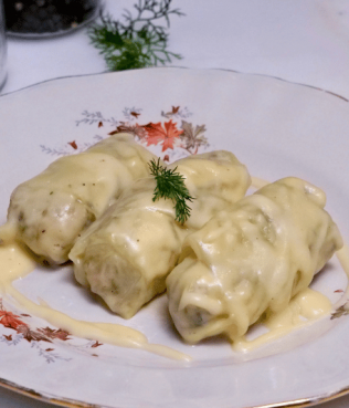 Turkey Stuffed Cabbage Rolls with Avgolemono Cream Sauce Turkey Stuffed Cabbage Rolls with Avgolemono Cream Sauce