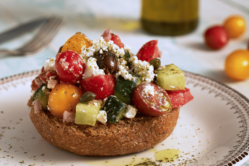 Dako Salad with Yellow & Red Tomatoes