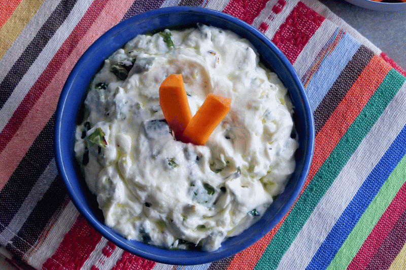 Burnt Scallion Greek Yogurt Dip