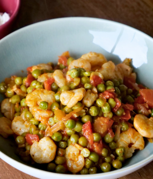 Slow-Cooked Peas and Shrimp Slow-Cooked Peas and Shrimp