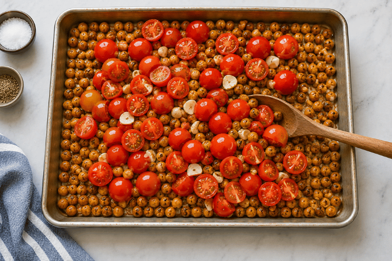 chickpeas 2 adding the tomatoes