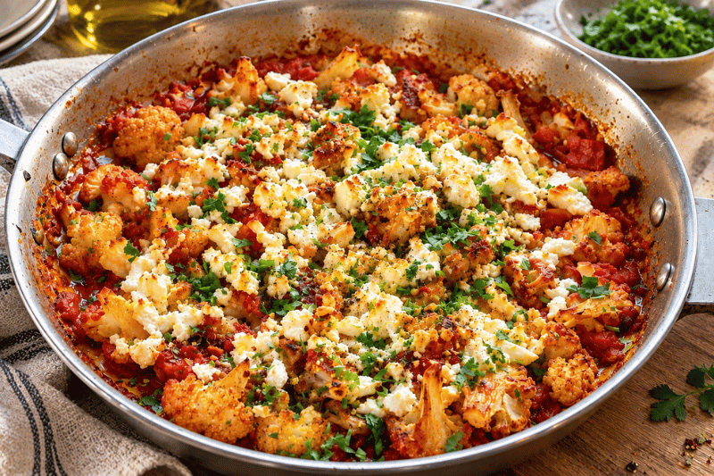 Greek Cauliflower Saganaki with Feta – Diane Kochilas